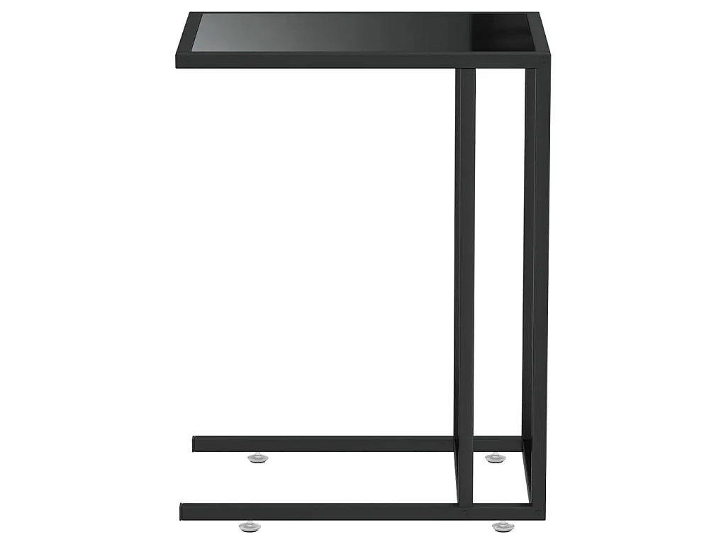 Table d'appoint pour ordinateur Noir 50x35x65 cm Verre trempé