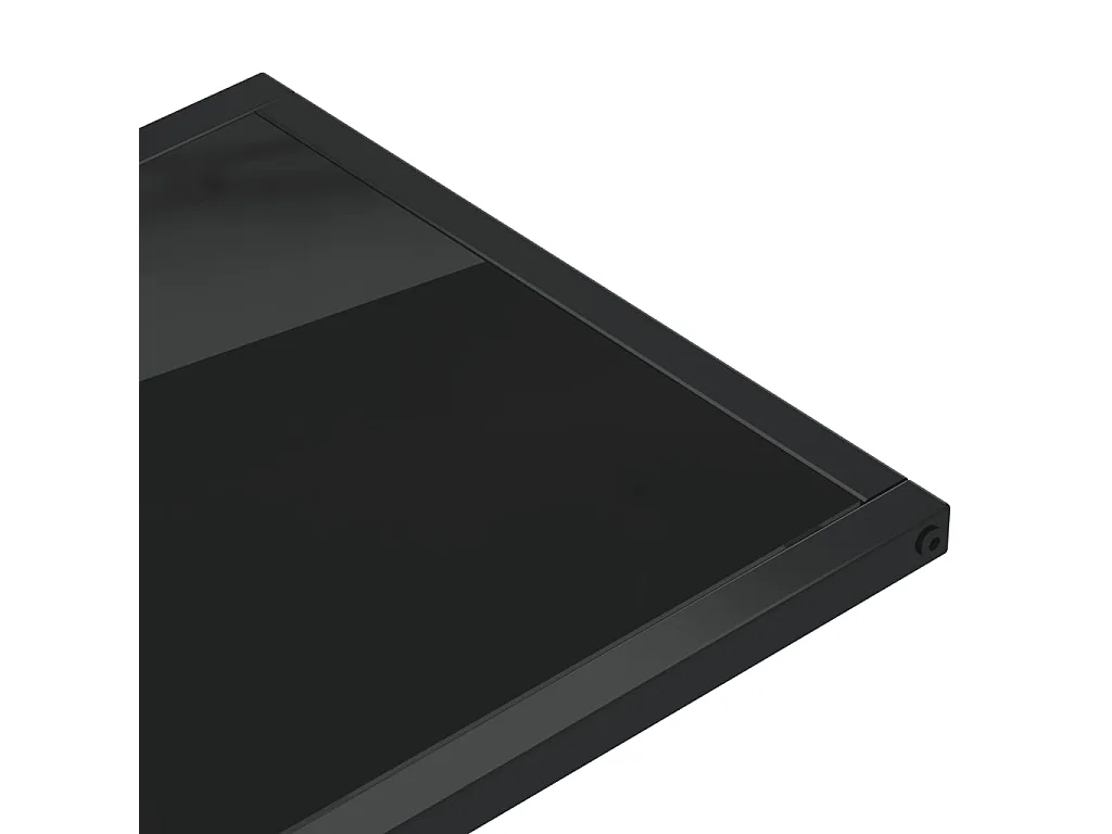 Table d'appoint pour ordinateur Noir 50x35x65 cm Verre trempé