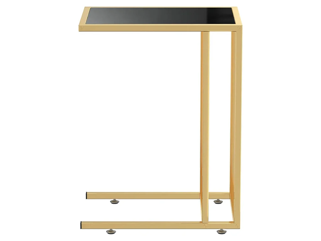 Table d'appoint pour ordinateur Noir 50x35x65 cm Verre trempé