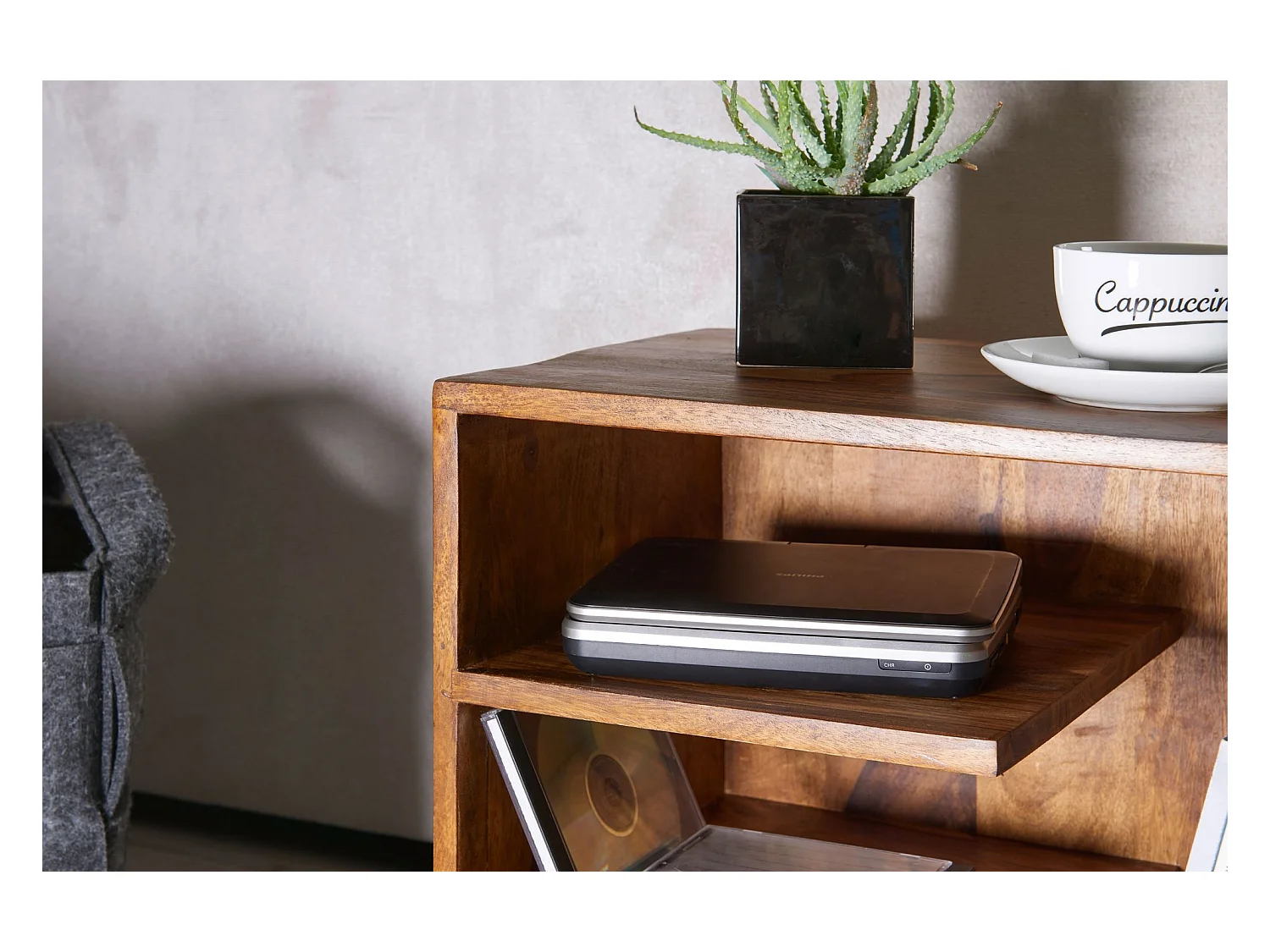 Table d'appoint Bois Massif 43x43x30cm Bout de canapé Table de Salon