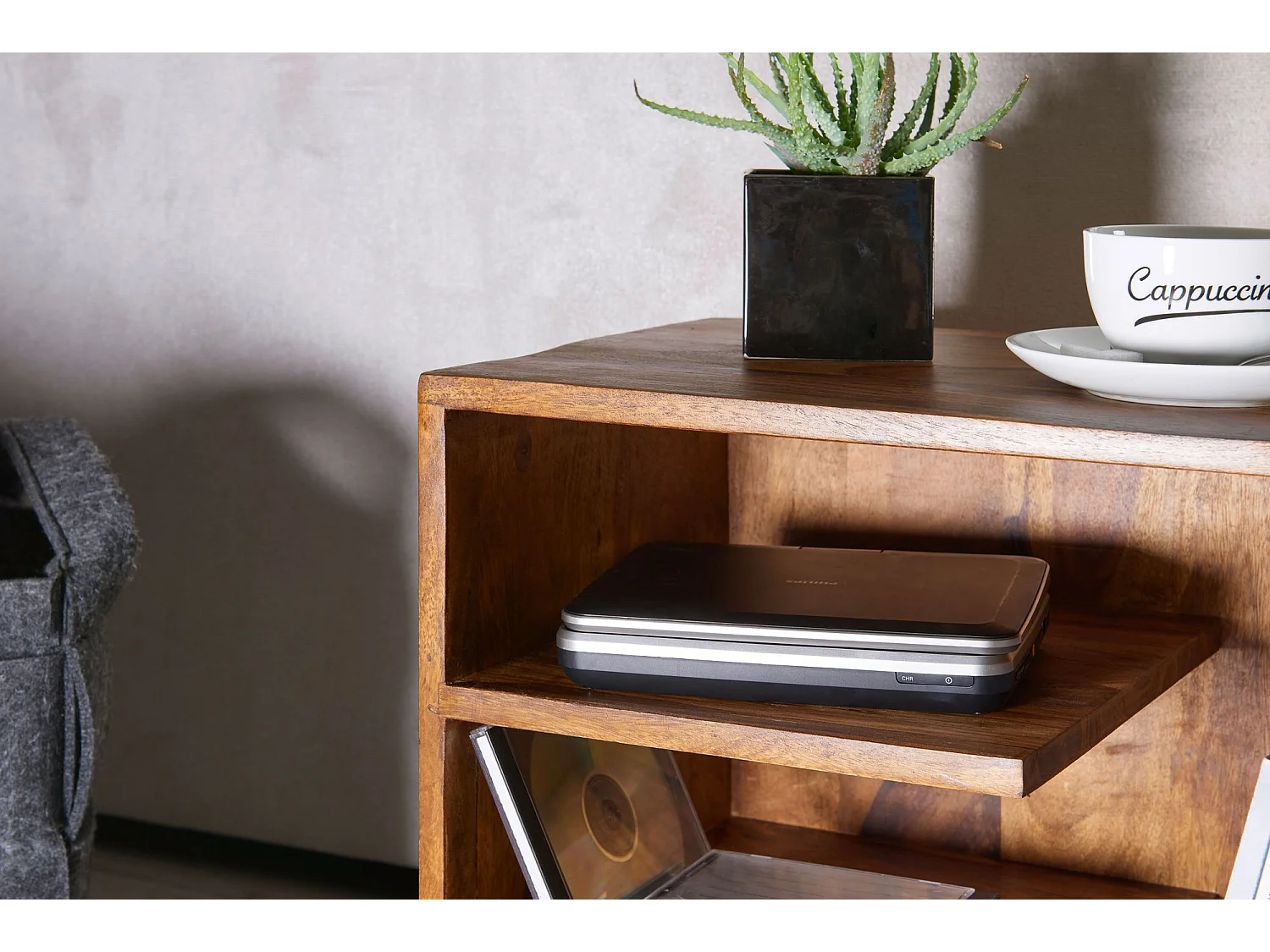 Table d'appoint Bois Massif 43x43x30cm Bout de canapé Table de Salon