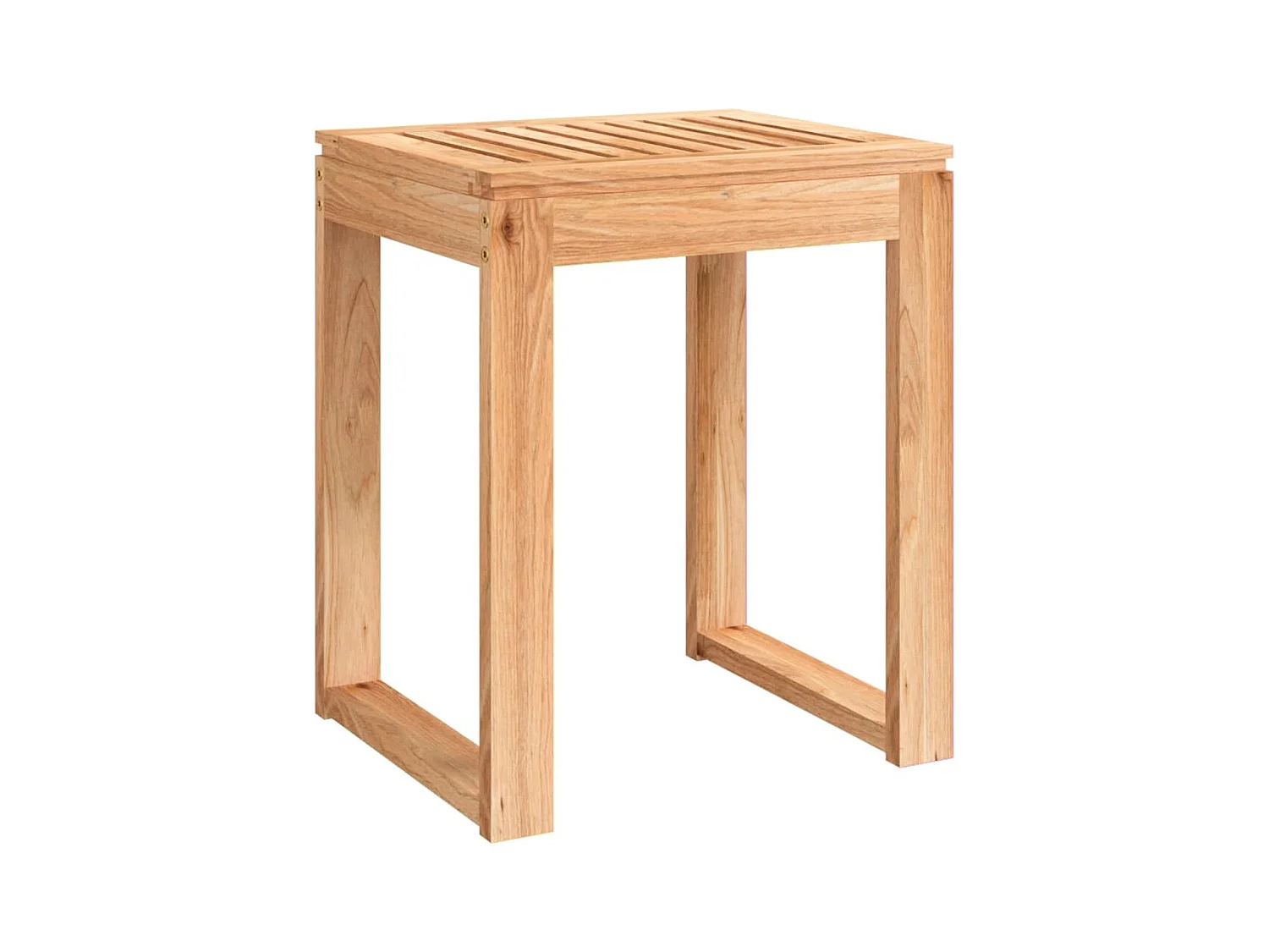 Tabouret de salle de bain 40x30x46 cm Bois massif de noyer