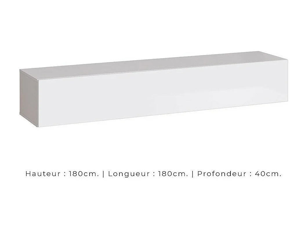 Design woonkamermeubelset SWITCH V, in eiken en witte kleur, afwerkingen in gefreesd eiken en glanzend wit.