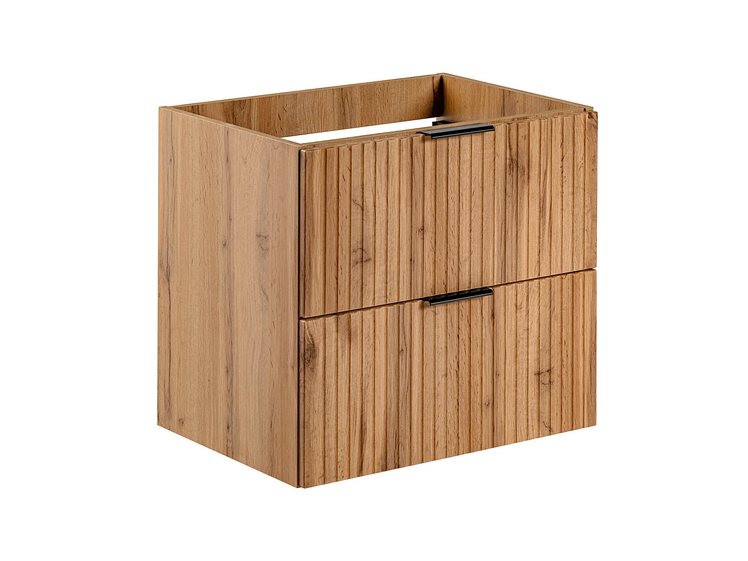 Mueble suspendido bajo lavabo y armario - Color natural claro - 60 cm - ZEVARA