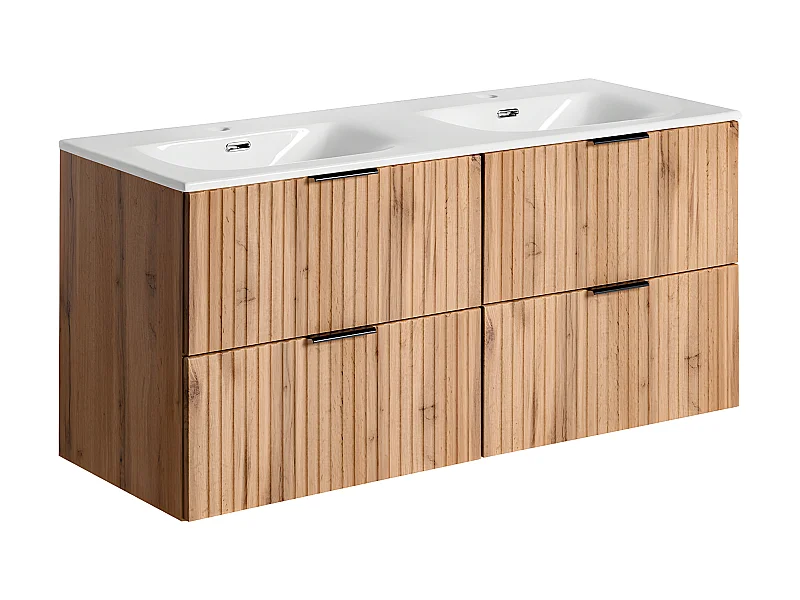 Mueble lavabo doble encastrado 120cm Adriel Madera