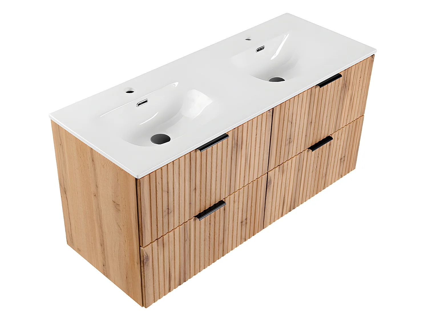 Dubbele wastafel 120cm Adriel Wood