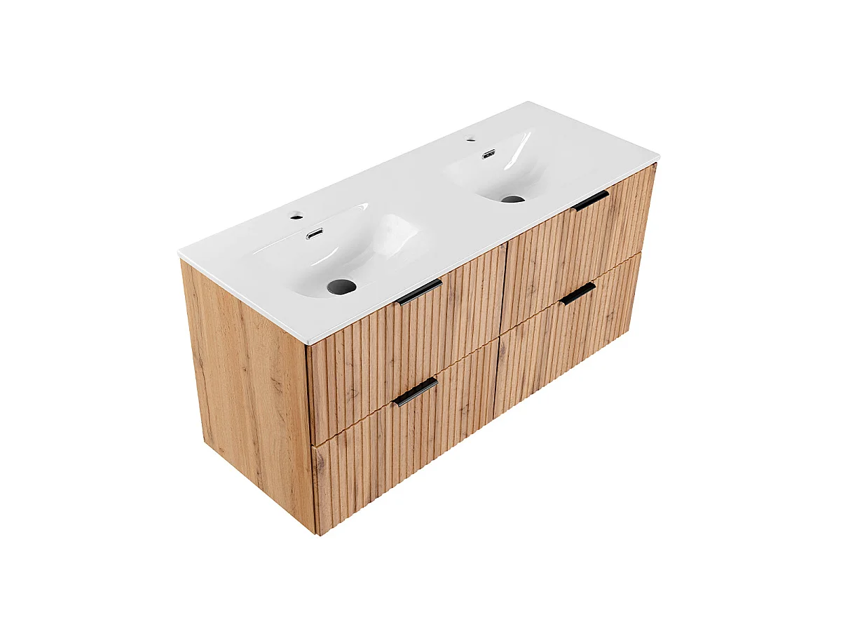 Double washbasin unit 120cm Adriel Wood