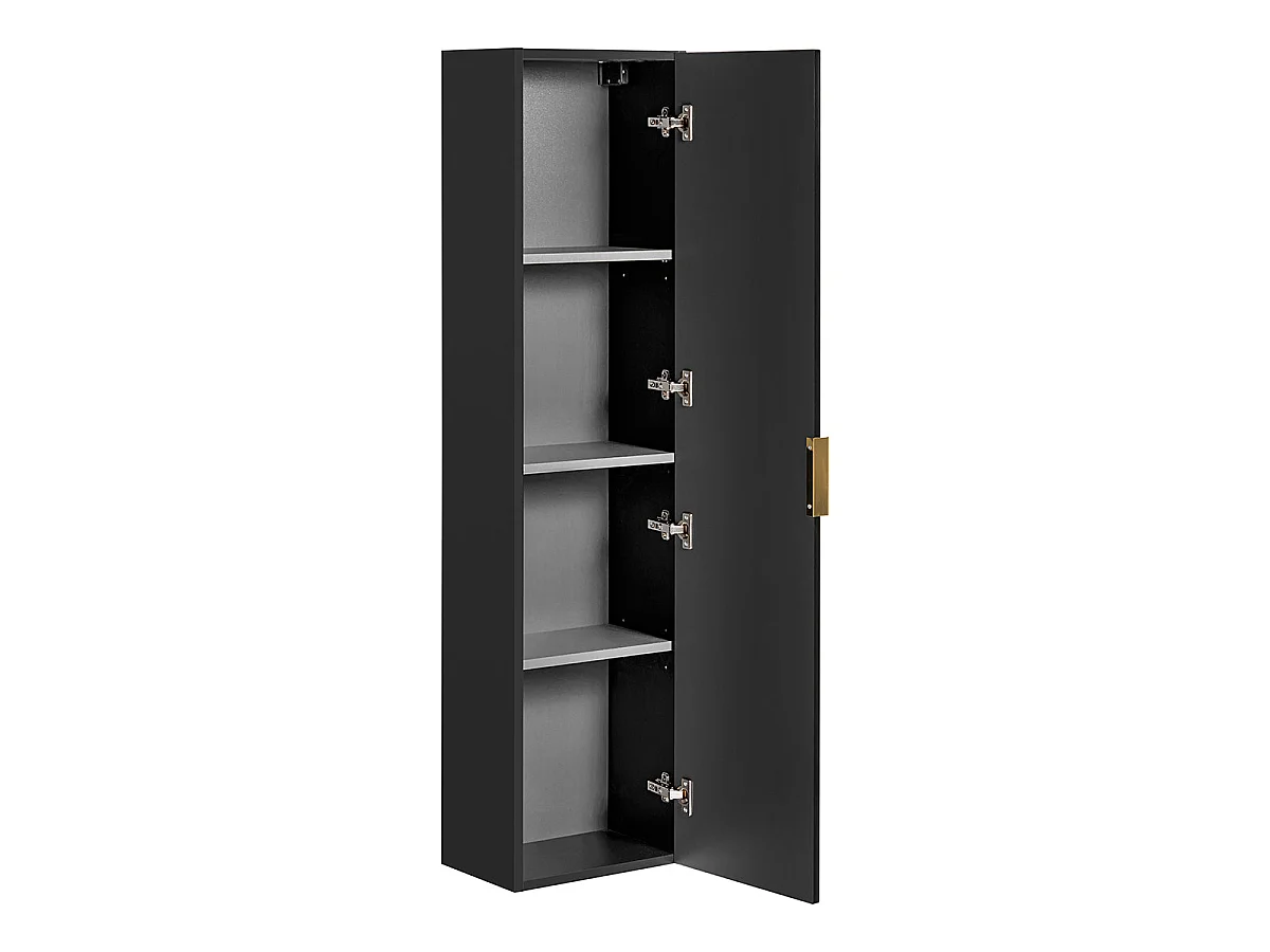 Ensemble meuble double vasque encastrée 120cm et colonne Adriel Noir