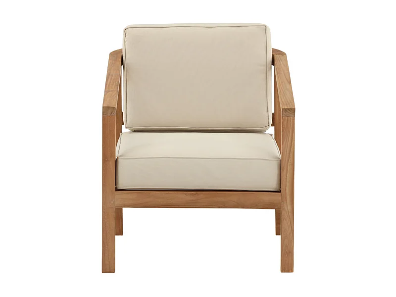 Cojin de jardin Cushio para silla color crema.