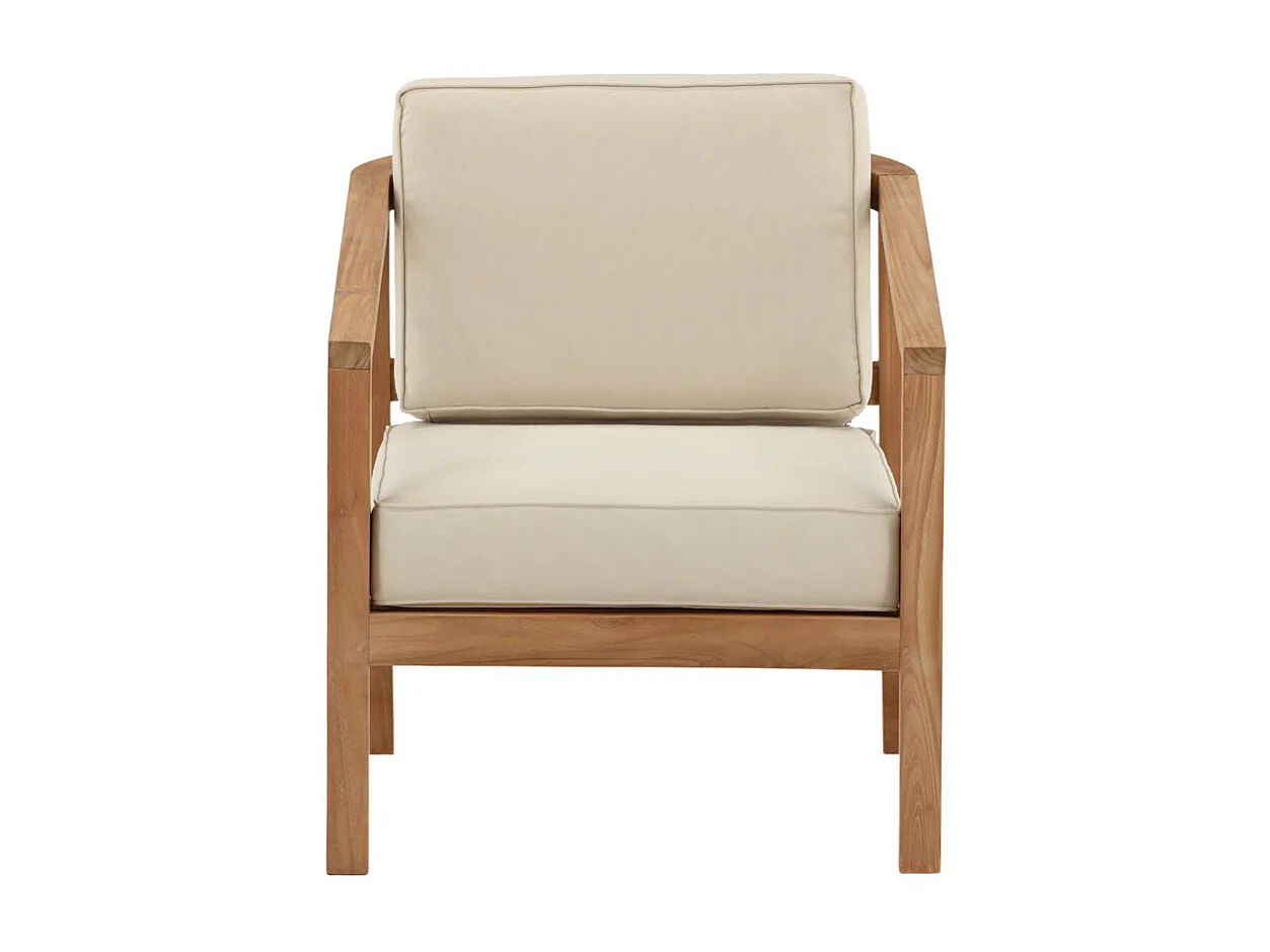 Cushio Coussin de jardin pour chaise, teinte crème.