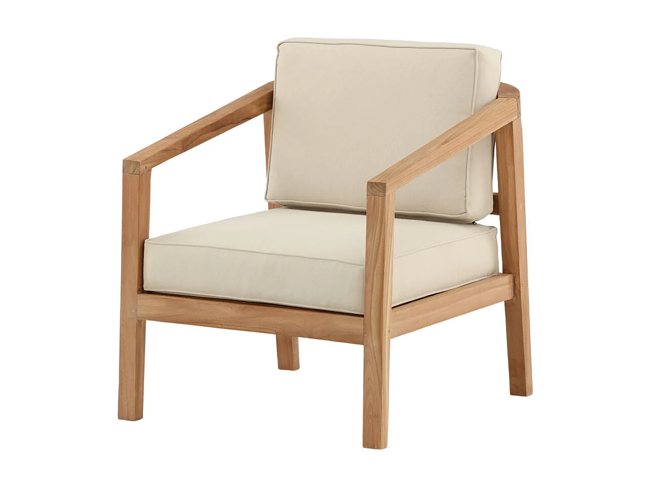 Cuscino da giardino Cushio per sedia color crema.