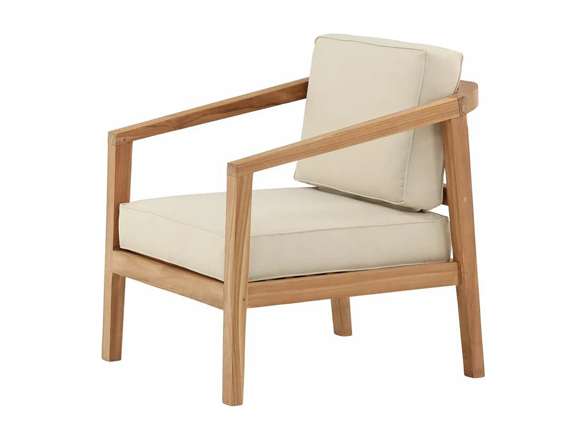 Cuscino da giardino Cushio per sedia color crema.