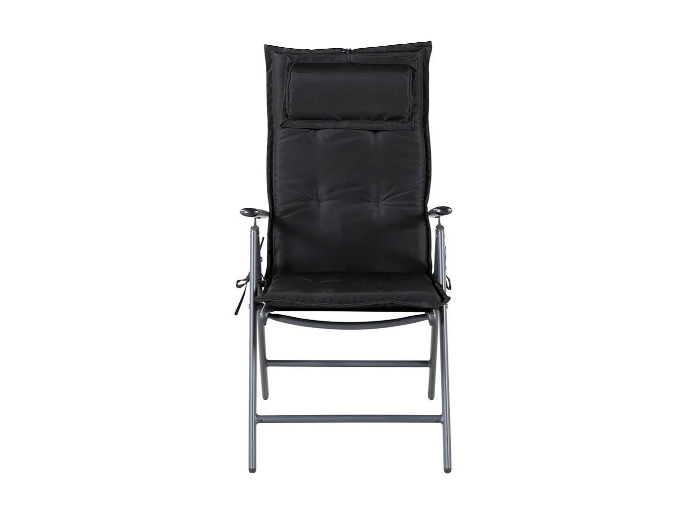 Cushio tuinkussen tot 5 pos. fauteuil zwart.