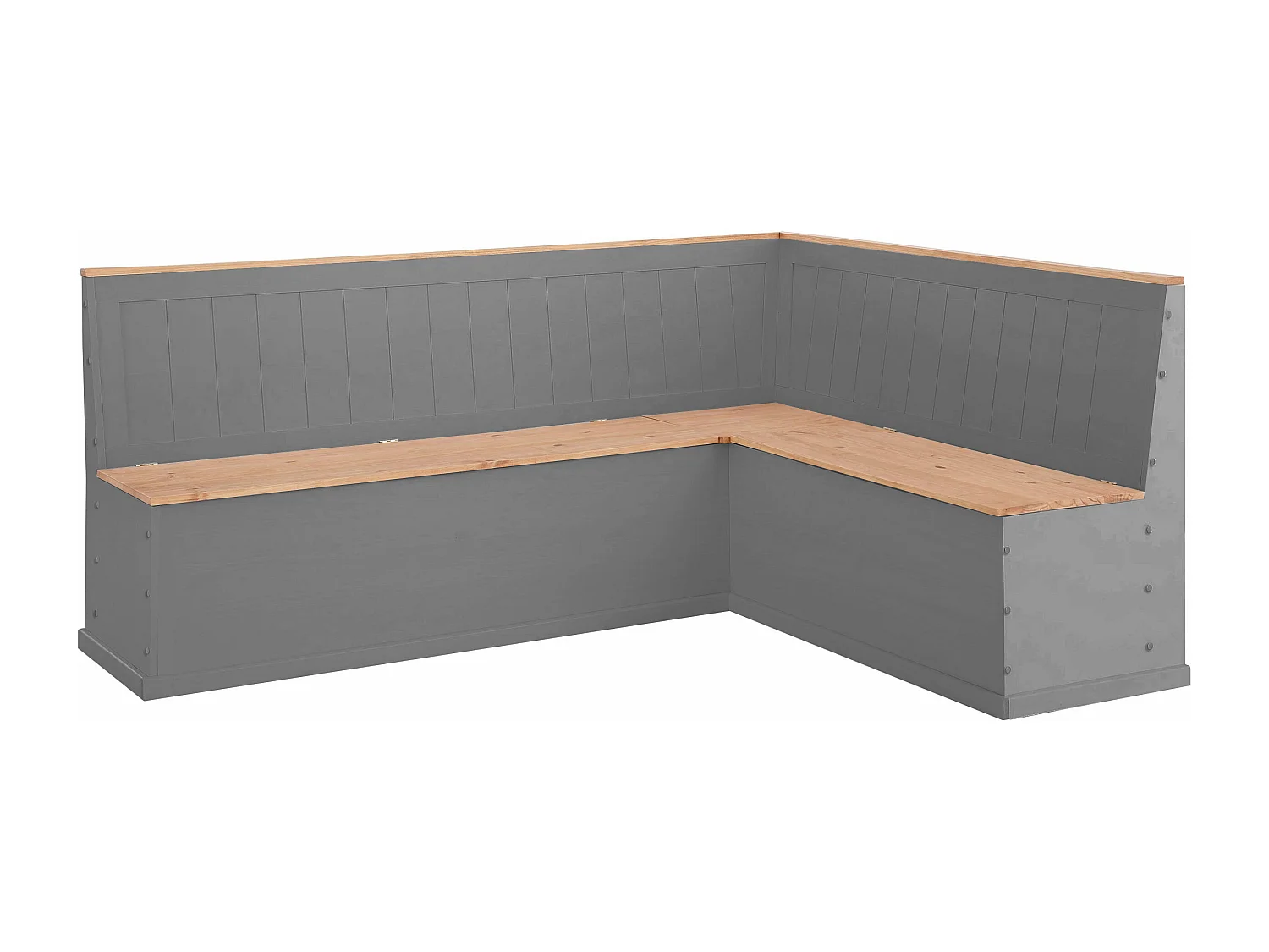 Sara cornerBench L GreyWax