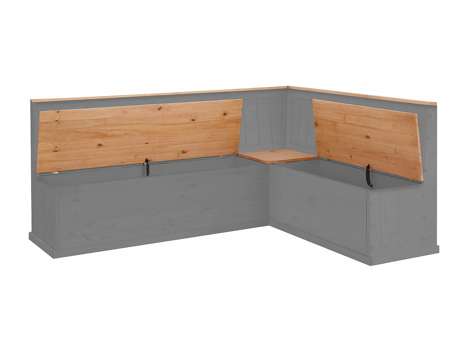 Sara|Banc d'angle gauche Cire grise
