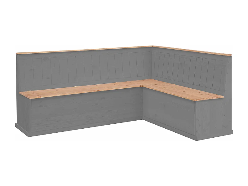 Sara cornerBench L GreyWax