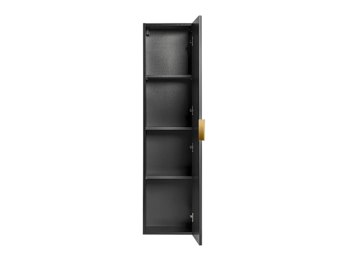 Ensemble meuble simple vasque 60cm et colonne Adriel Noir
