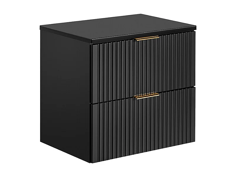 Meuble sous-vasque 60cm plan de toilette Adriel Noir