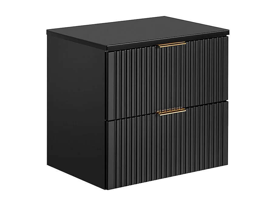 Meuble sous-vasque 60cm plan de toilette Adriel Noir