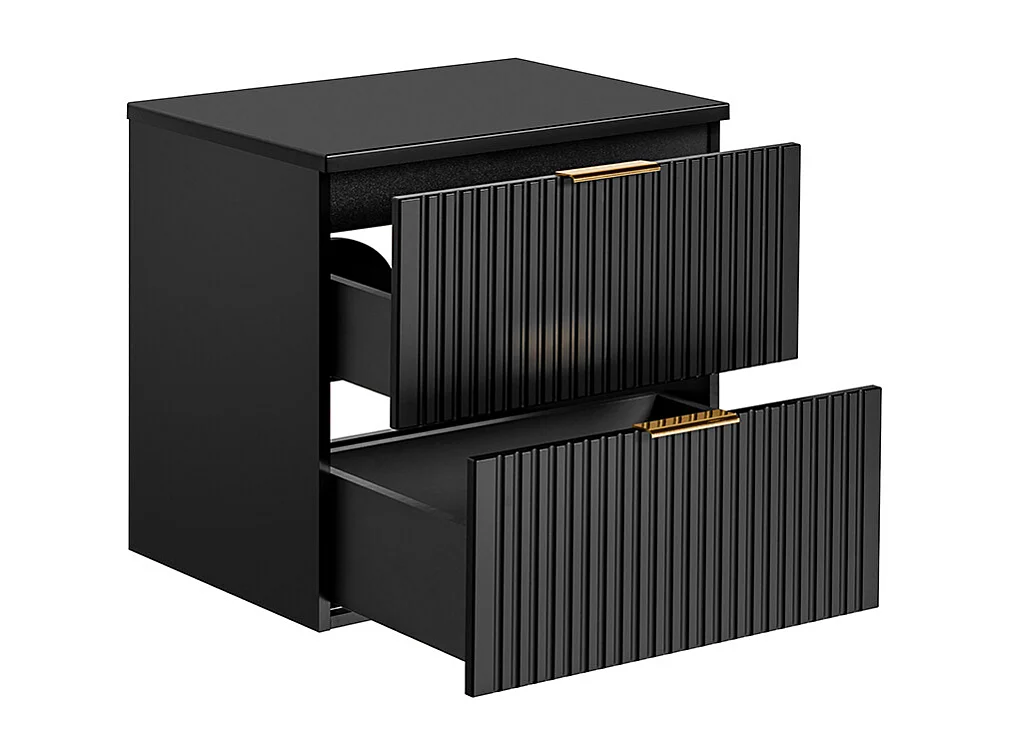 Meuble sous-vasque 60cm plan de toilette Adriel Noir