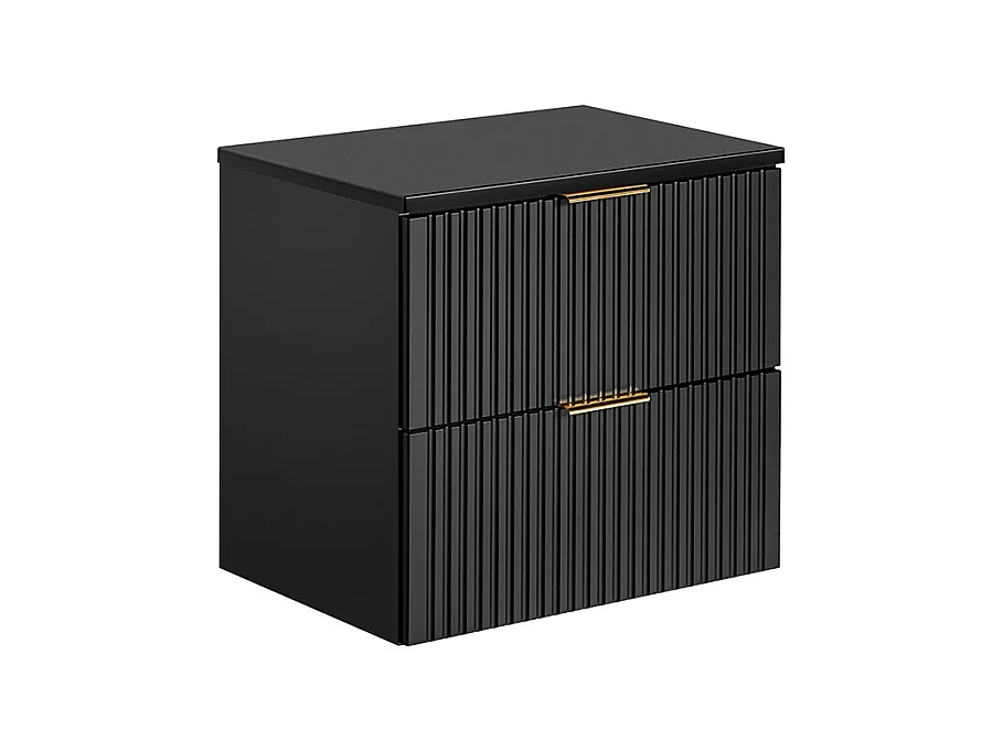 Meuble sous-vasque 60cm plan de toilette Adriel Noir