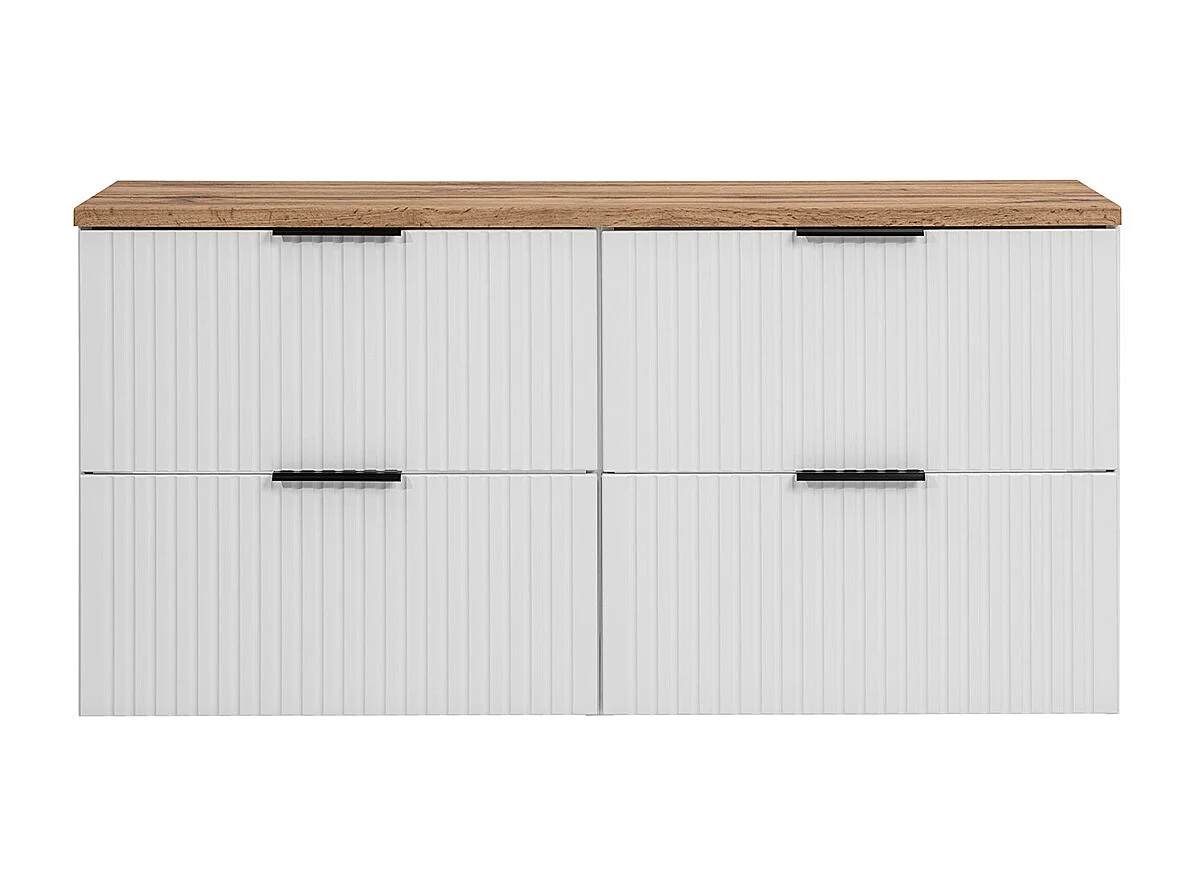 Meuble sous-vasque 120cm plan de toilette Adriel Blanc