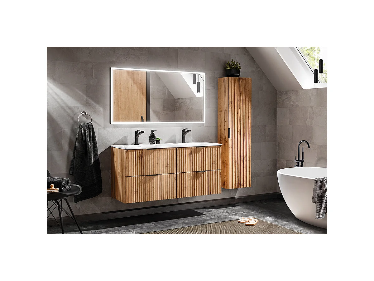 Ensemble de meubles Adel Oak 120 cm avec façades fraisées