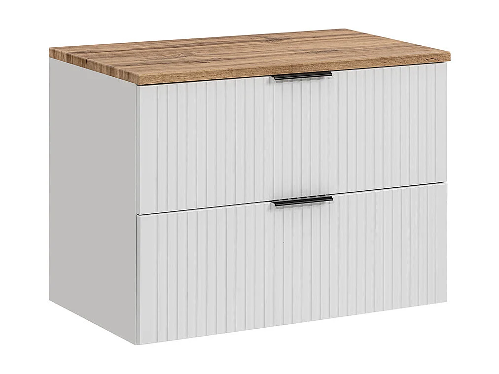 Meuble sous-vasque 80cm plan de toilette Adriel Blanc