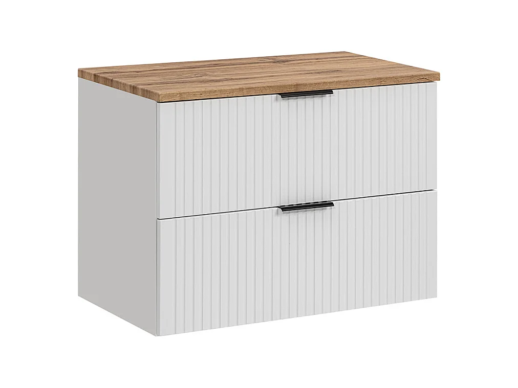 Meuble sous-vasque 80cm plan de toilette Adriel Blanc
