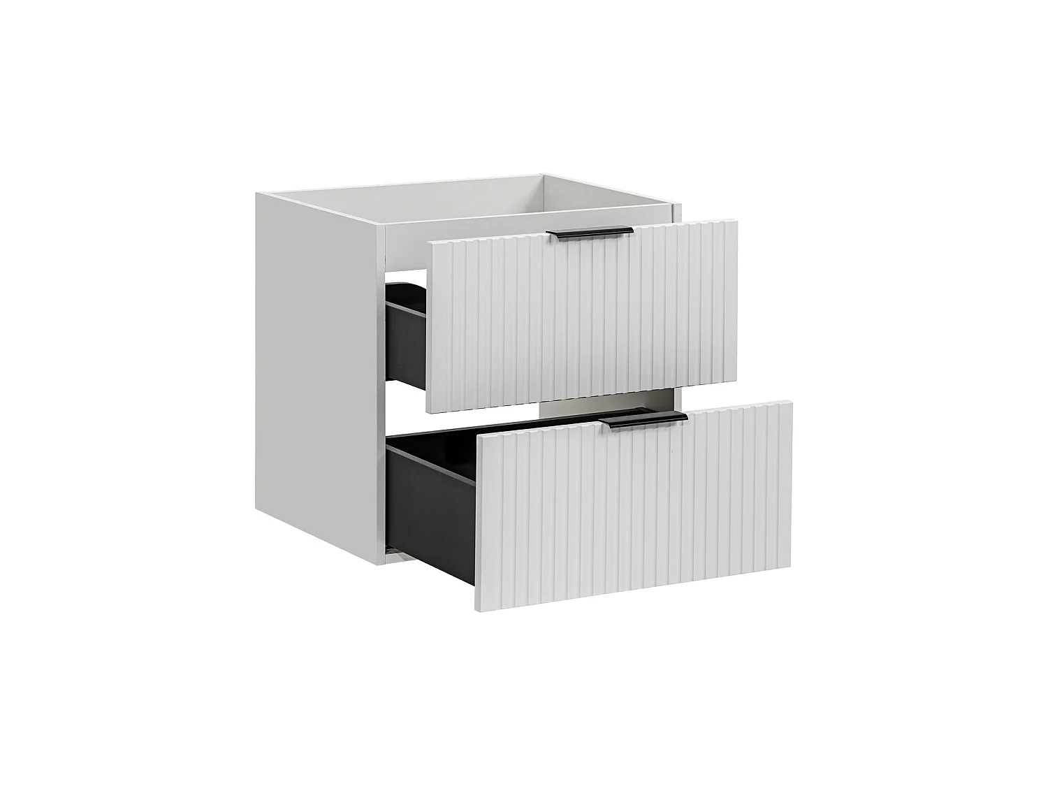 Meuble sous vasque Adel White 60 cm 2 tiroirs Blanc Mat
