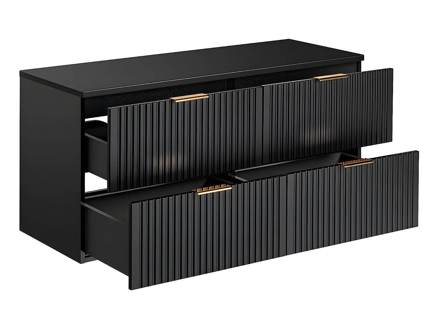 Meuble sous-vasque 120cm plan de toilette Adriel Noir