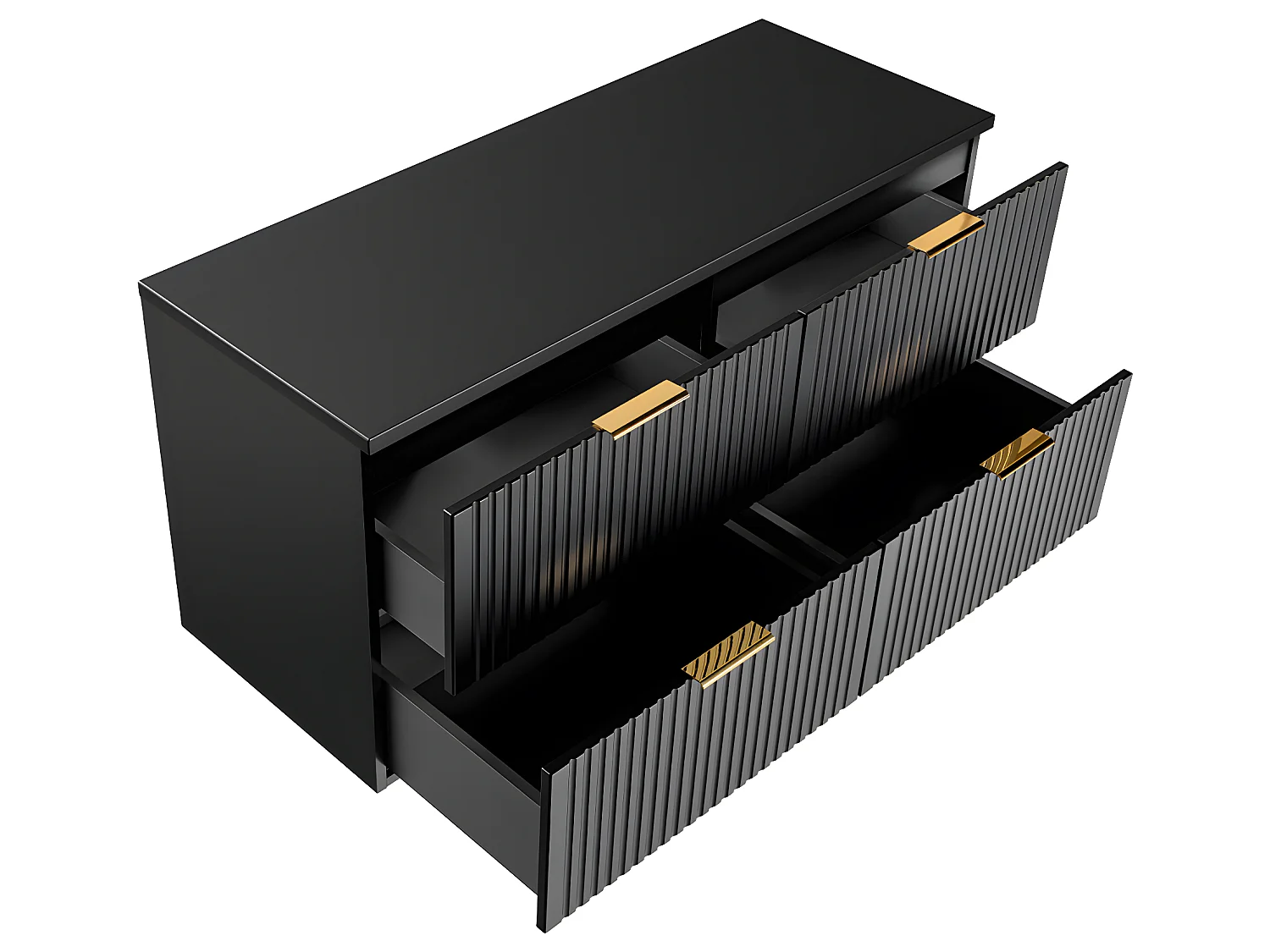 Meuble sous-vasque 120cm plan de toilette Adriel Noir