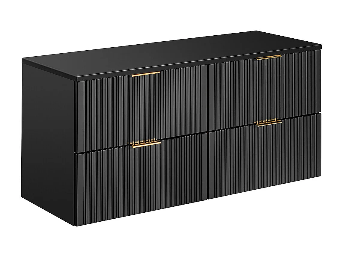 Mueble bajo lavabo 120cm encimera Adriel Negro