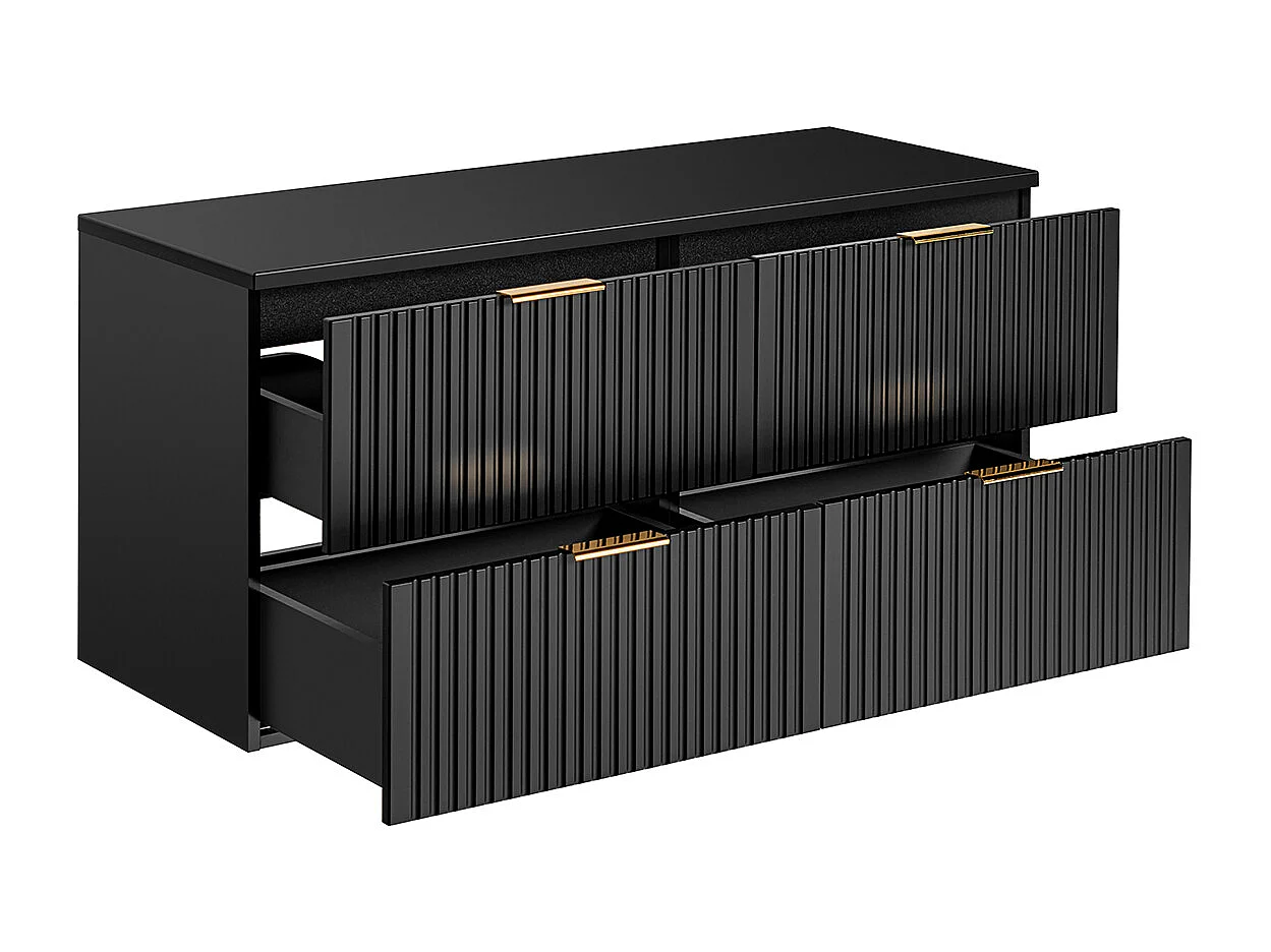 Mueble bajo lavabo 120cm encimera Adriel Negro
