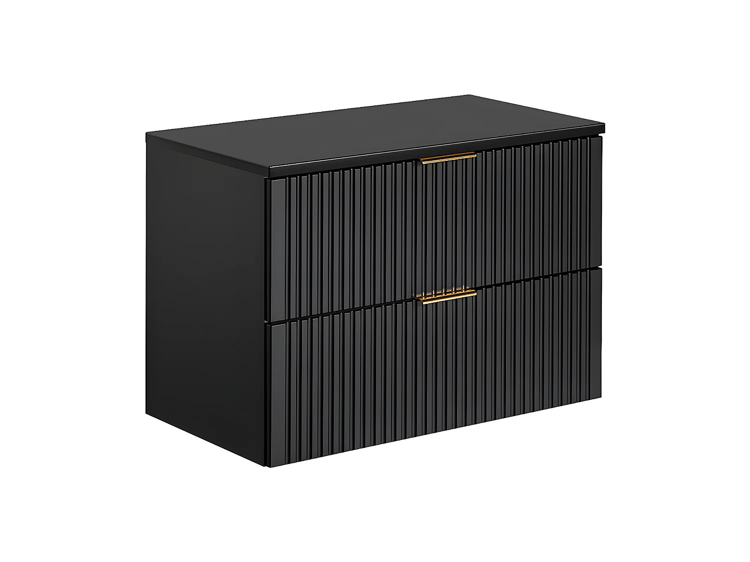 Meuble sous-vasque 80cm plan de toilette Adriel Noir