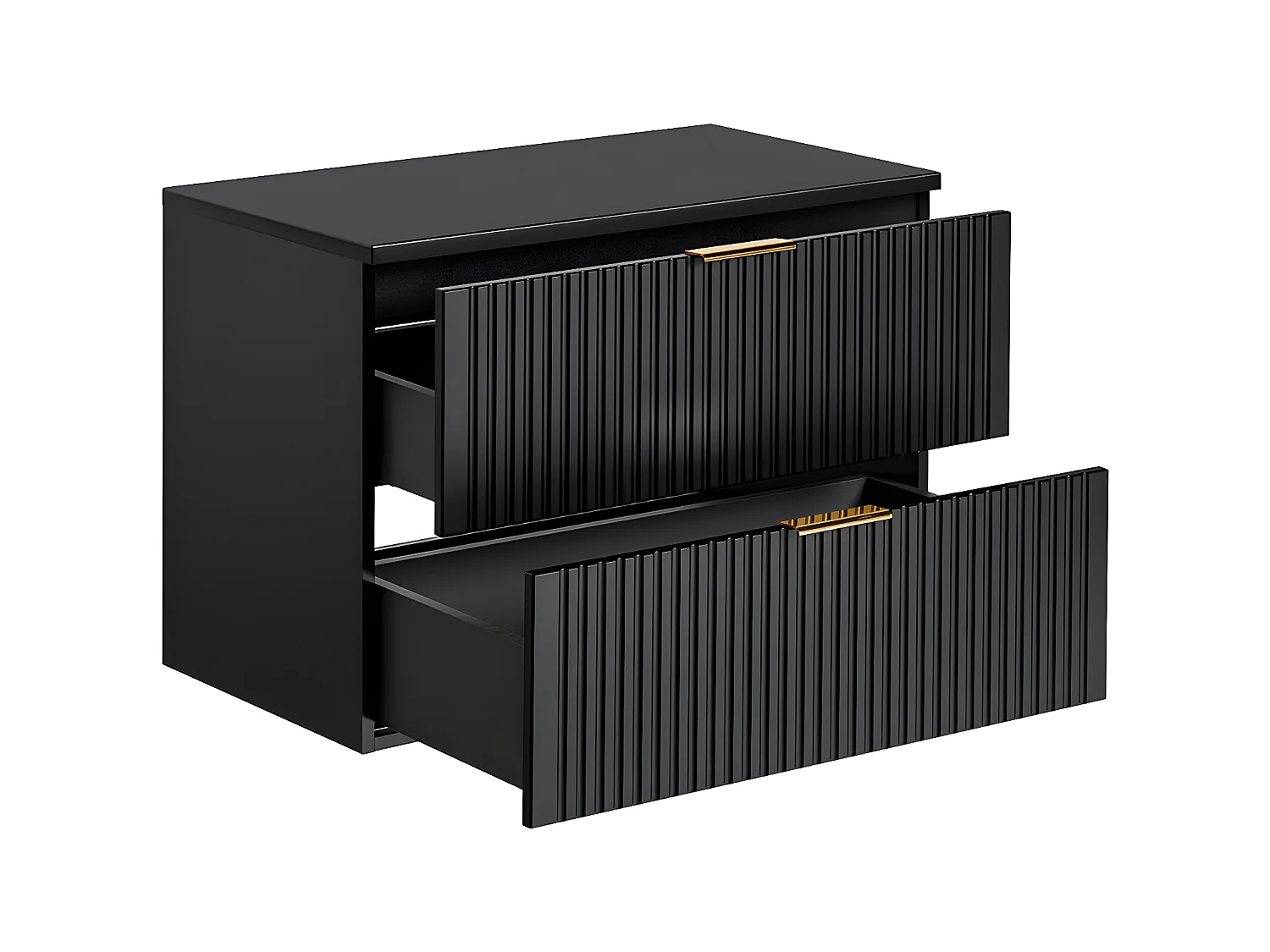 Meuble sous-vasque 80cm plan de toilette Adriel Noir