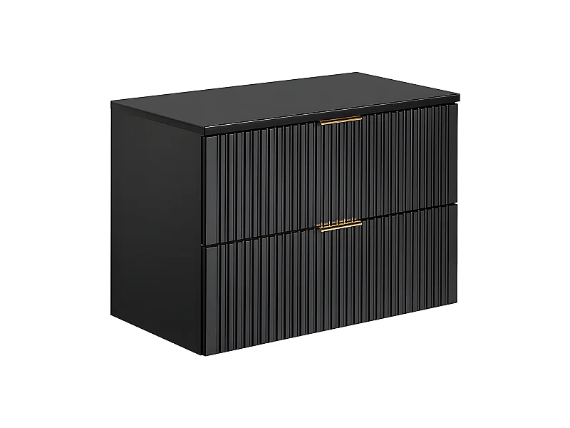 Mobile bagno senza lavabo Adriel nero opaco 80cm