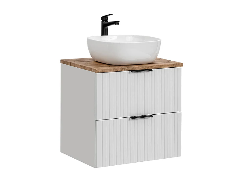 Meuble simple vasque 60cm Adriel Blanc