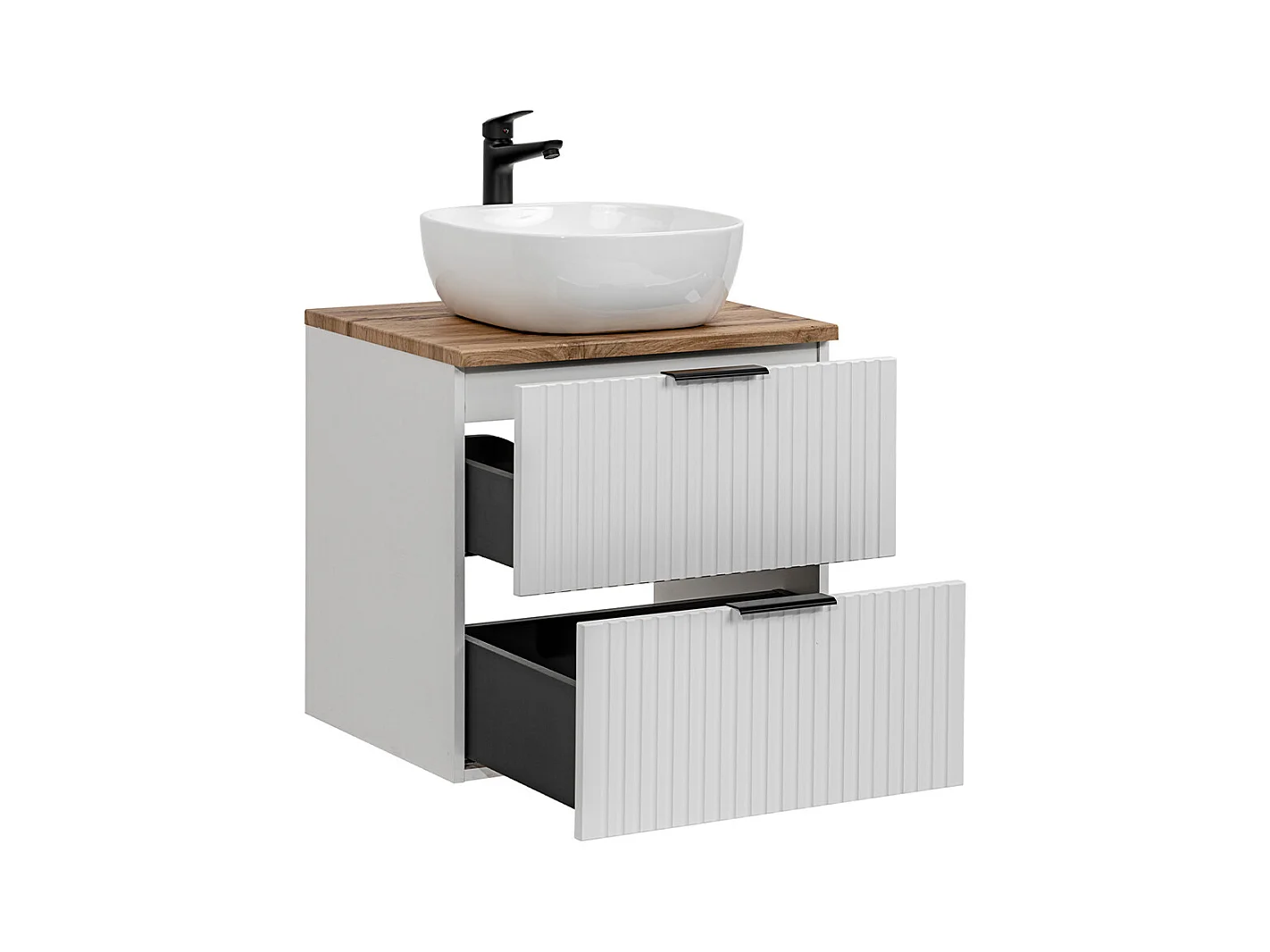 Meuble simple vasque 60cm Adriel Blanc