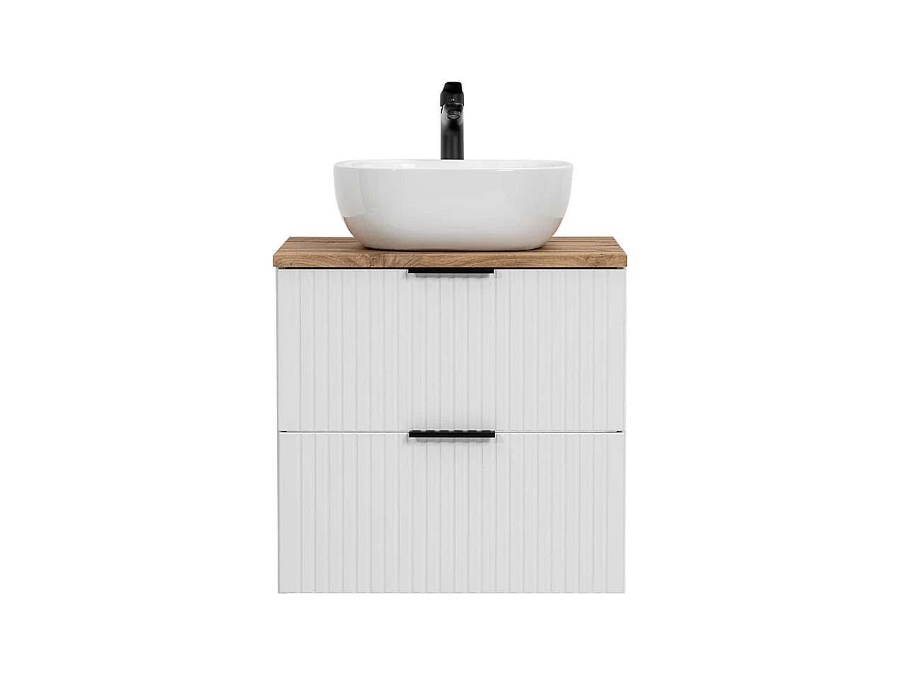 Meuble simple vasque 60cm Adriel Blanc