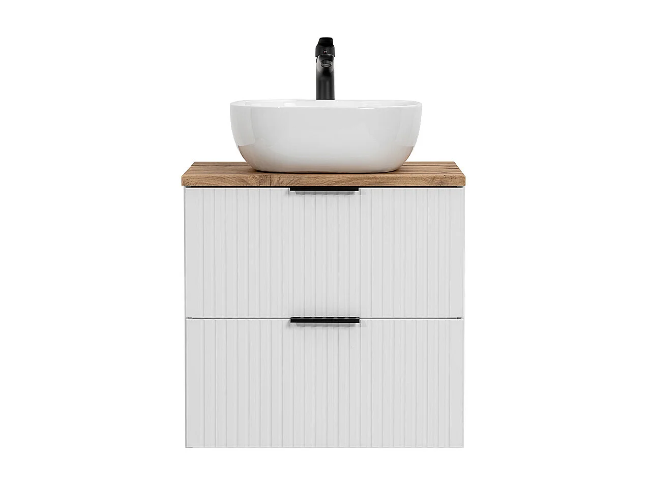 Meuble simple vasque 60cm Adriel Blanc
