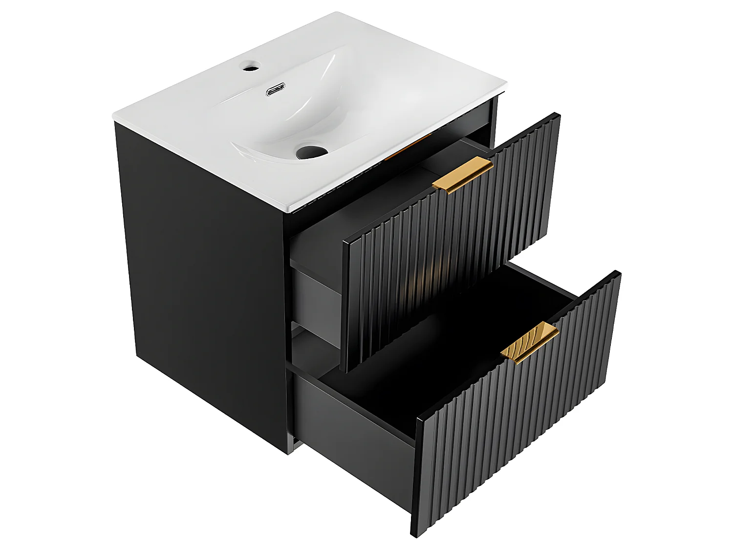 Mueble lavabo individual 60cm Adriel Negro