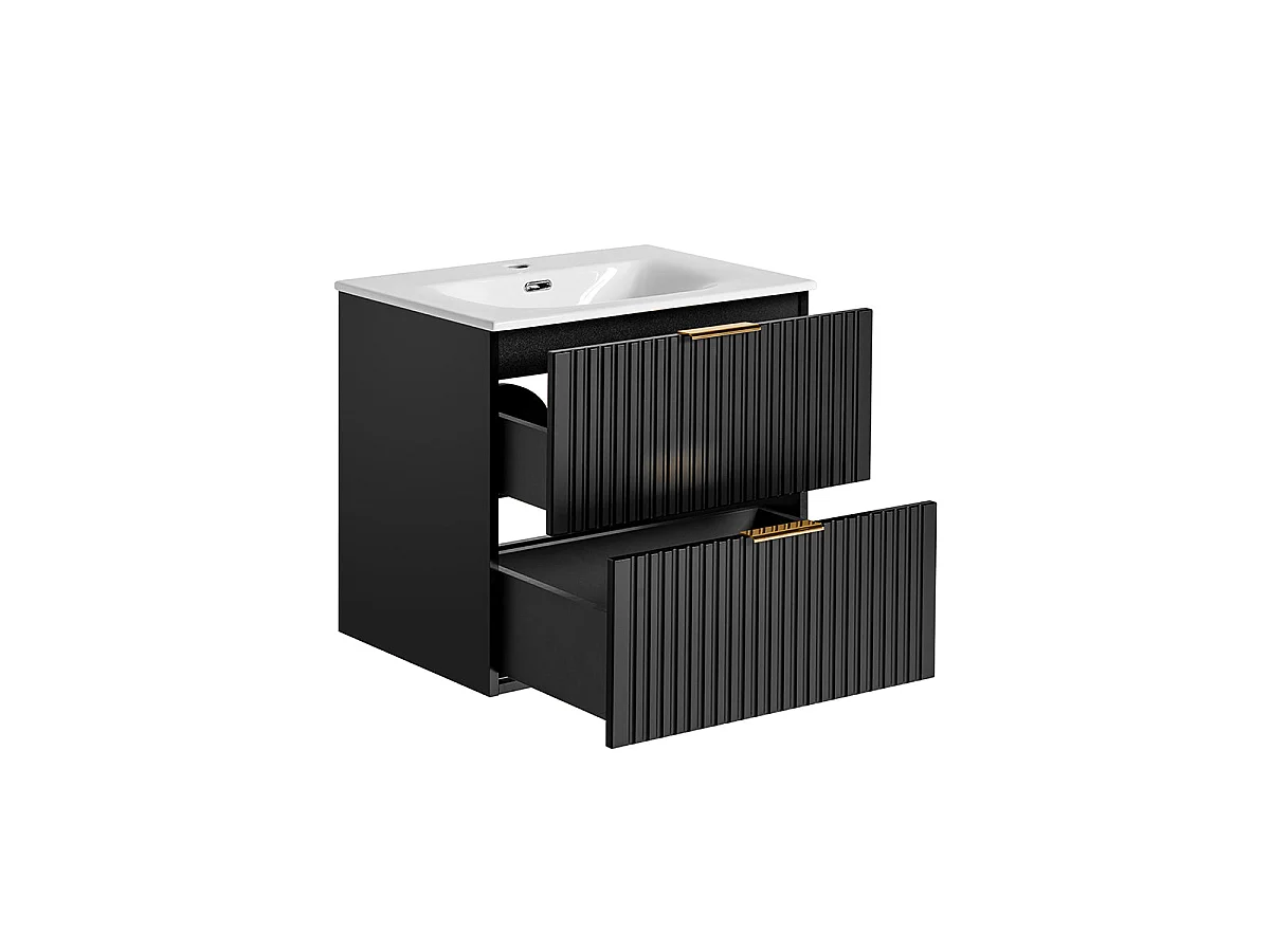 Mueble lavabo individual 60cm Adriel Negro