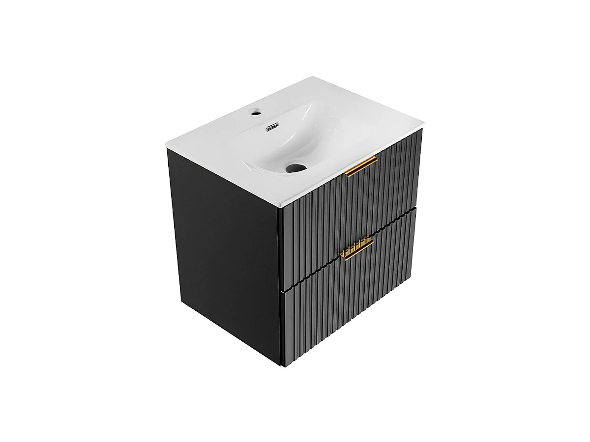 Mueble lavabo individual 60cm Adriel Negro