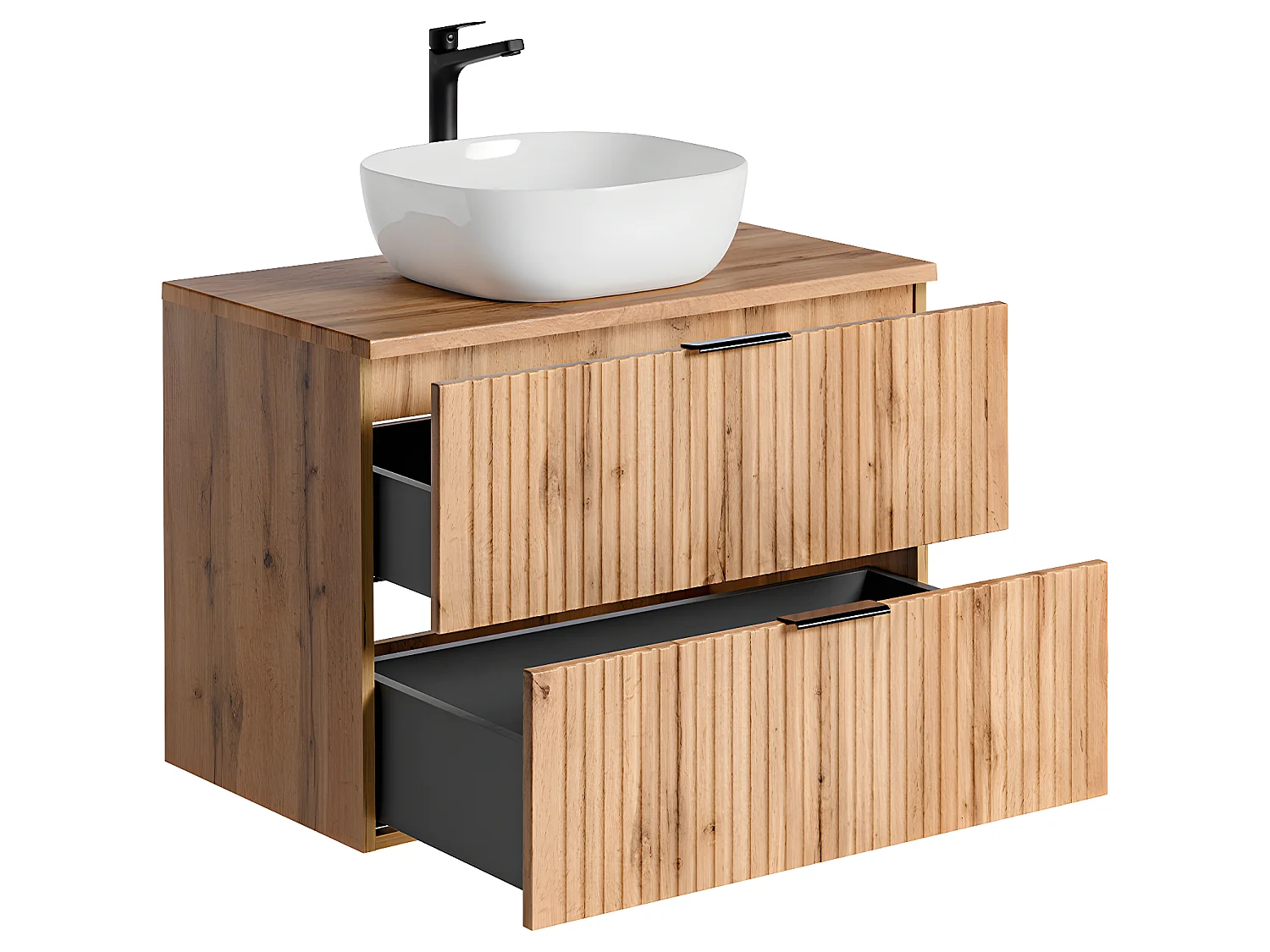 Meuble simple vasque 80cm Adriel Bois