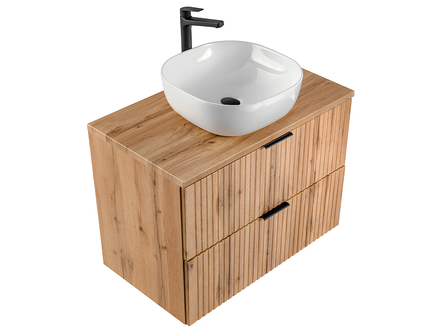 Meuble simple vasque 80cm Adriel Bois