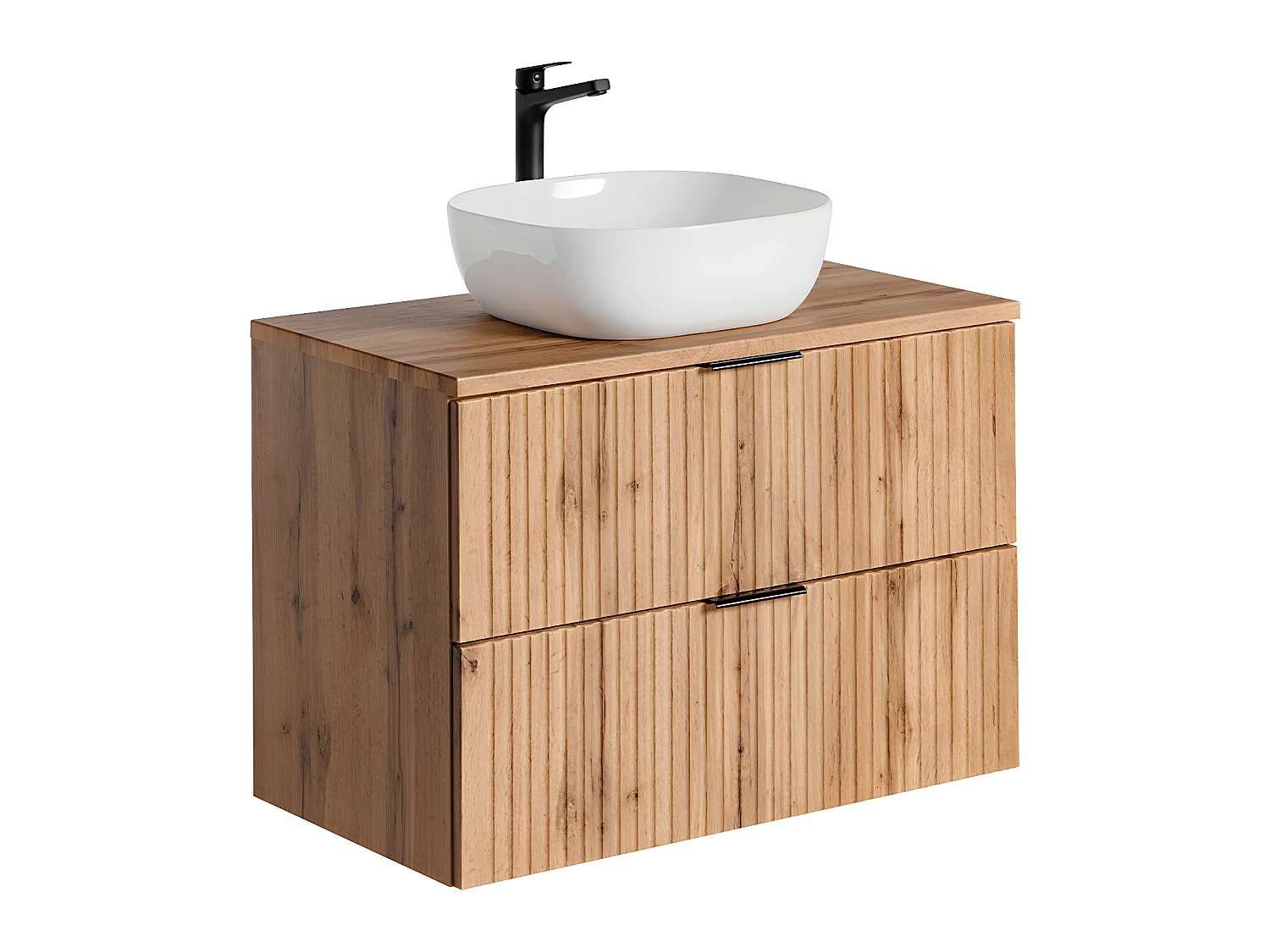 Meuble simple vasque 80cm Adriel Bois