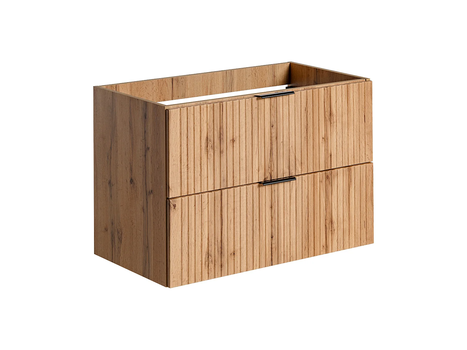 Ensemble de meubles 80 cm avec plan de toilette et vasque à poser Smile de la collection Adel Oak