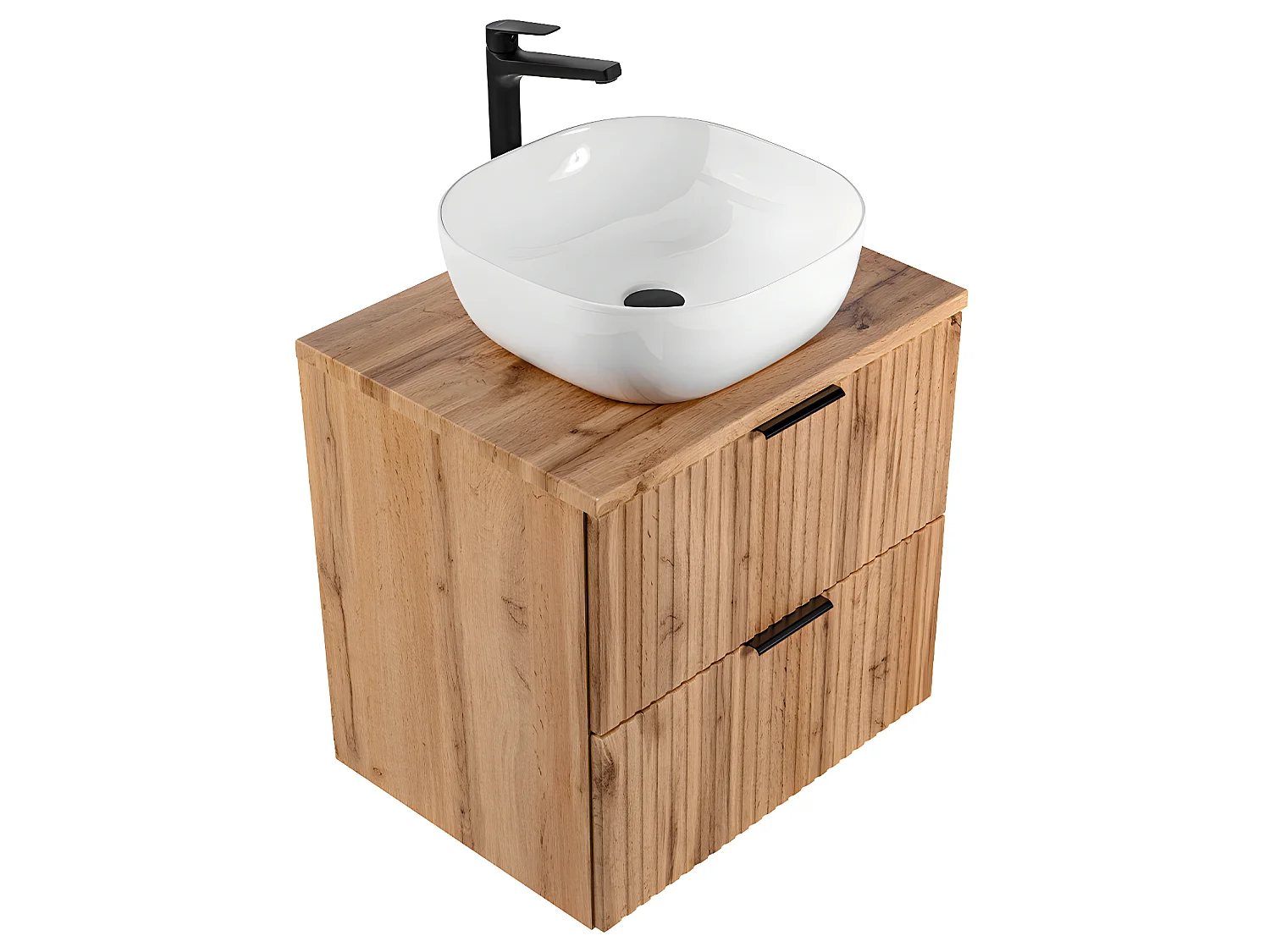 Meuble simple vasque 60cm Adriel Bois