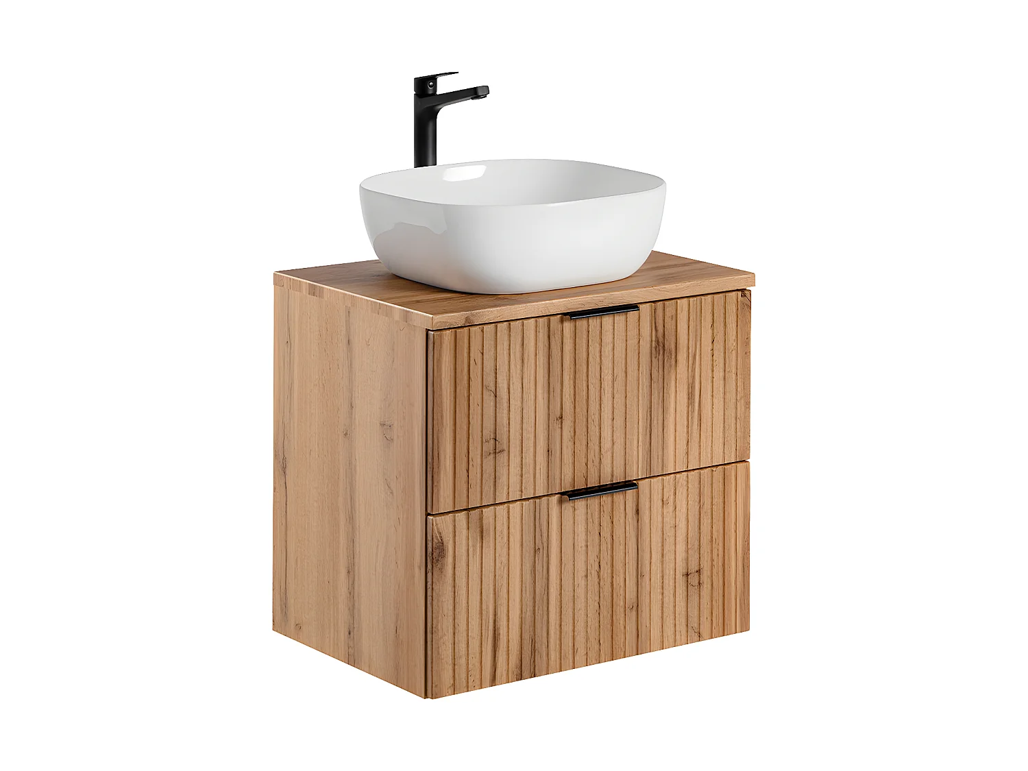 Meuble simple vasque 60cm Adriel Bois